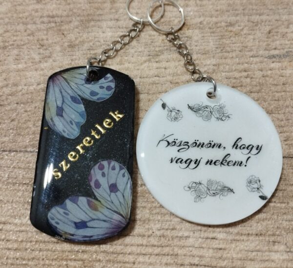 Szeretlek dísz/kulcstartó