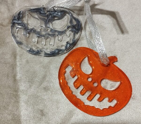 halloween tök epoxygyanta medál