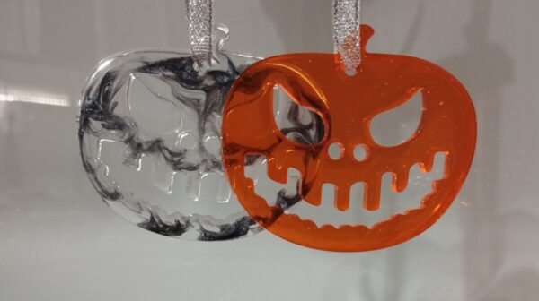 halloween tök epoxygyanta medál
