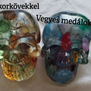 epoxigyanta színes koponyák