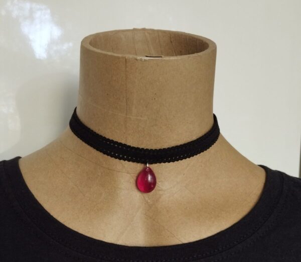 choker nyaklánc piros