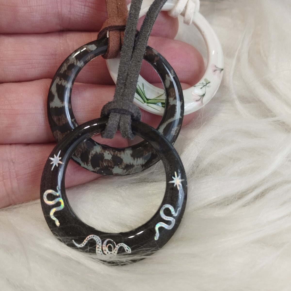 Leopárd, kígyó vagy virág mintás karika - Image 4